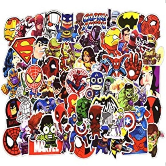 LOT of 100 Vinyl Marvel Stickers - Picture 3 of 8